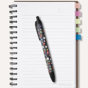 Navy Strawberry pattern Pen
