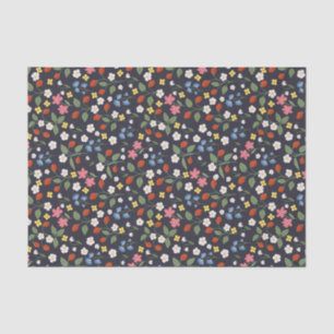 Navy Strawberry pattern  Tissue Paper