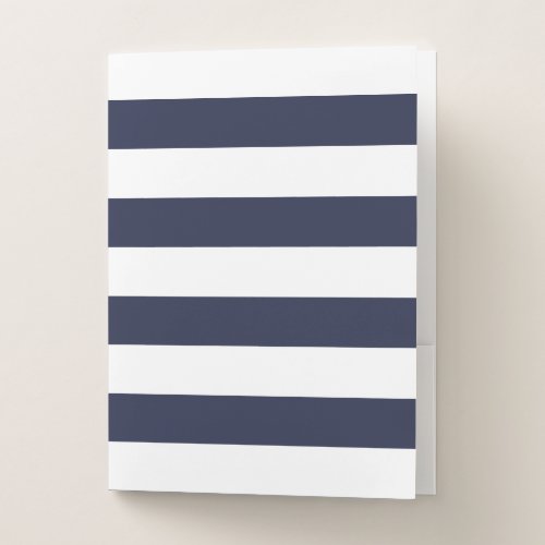 Navy Stripe _ custom color Pocket Folder