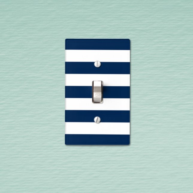 Navy Stripe Light Switch Cover (Creator Uploaded)