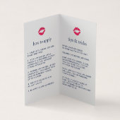 Navy Stripe | Lip Product Distributor Business Card (Inside)