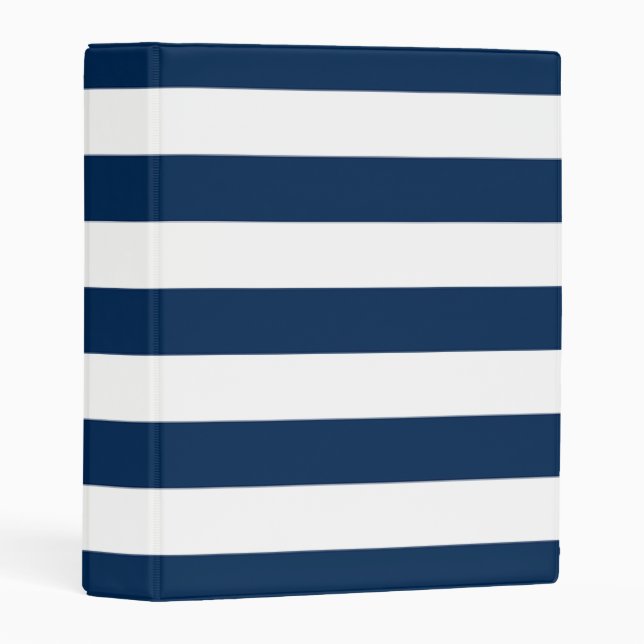 Navy Stripe Mini Binder (Front/Spine)