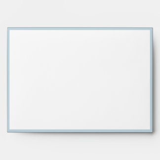 Navy Stripe with Floral Accent Wedding Envelope