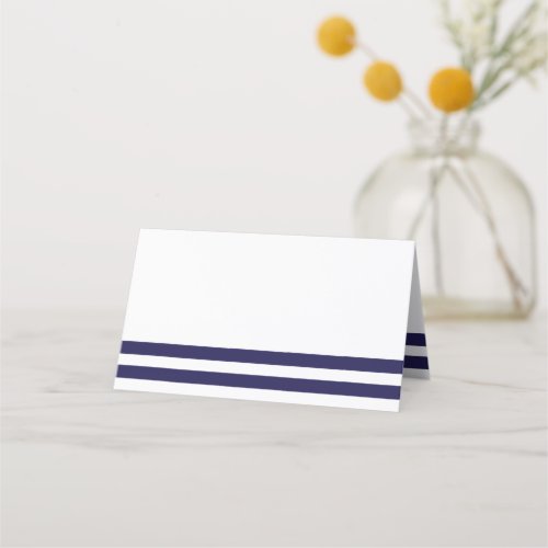 Navy Striped Place Card