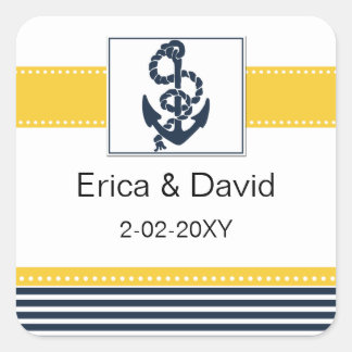 navy stripes,anchor, nautical favor stickers