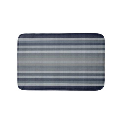 Navy Stripes Bath Mat