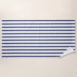 Navy & Stripes Beach Towel