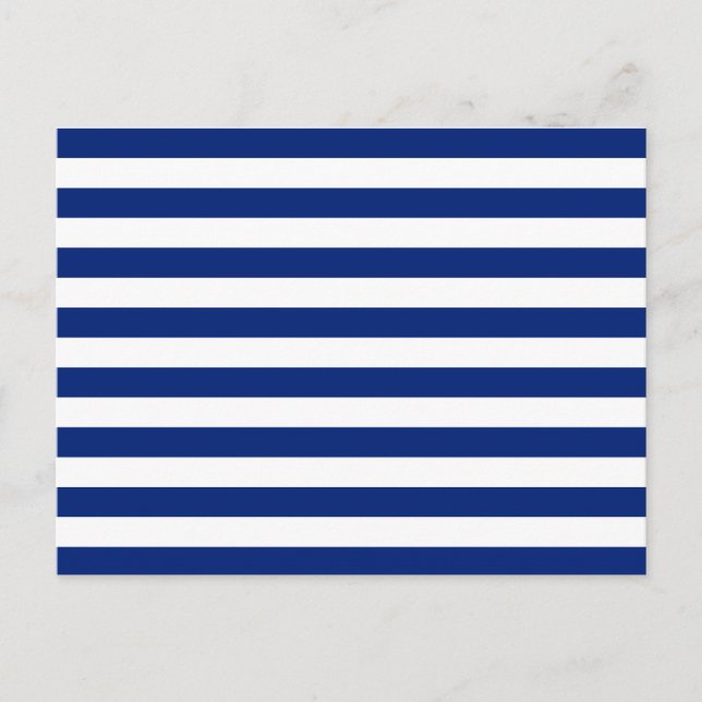 Navy Stripes Nautical Decor Postcard (Front)