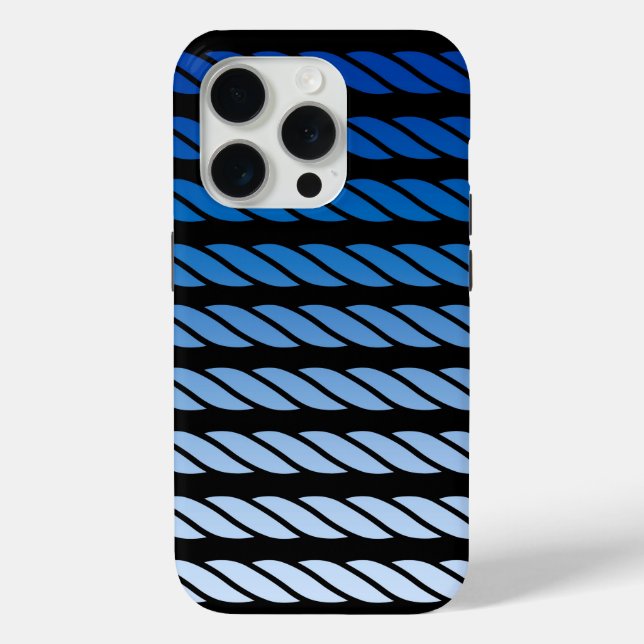 Navy Stripes Nautical Pattern Case-Mate iPhone Case (Back)