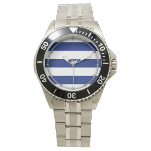 Navy Stripes Nautical Pattern Watch