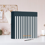 Navy Stripes | The Modern Gentleman's Monogram 3 Ring Binder<br><div class="desc">Create the perfect planner with a custom Binder to fit your organizational needs! Also great as recipe books, photo albums and more. The pinstripes navy suit is a classic men’s wardrobe staple. Throw in a splash of orange for a modern take on this aesthetic to stand out from the crowd....</div>