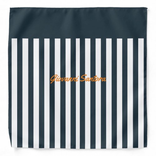 Navy Stripes  The Modern Gentlemans Monogram Bandana