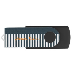 Navy Stripes   The Modern Gentleman's Monogram Flash Drive