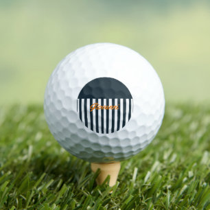 Navy Stripes   The Modern Gentleman's Monogram Golf Balls