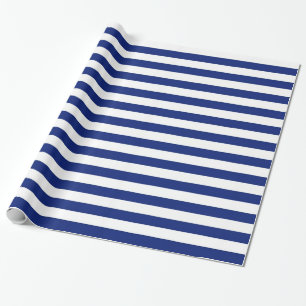 Navy Stripes Wrapping Paper