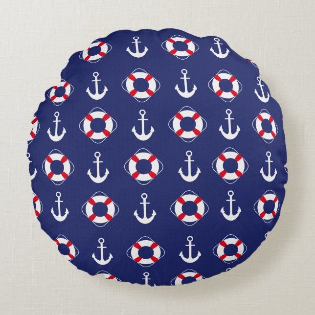 Navy style accent pillow (Front)