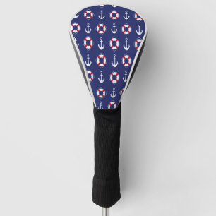 Navy style golf head cover