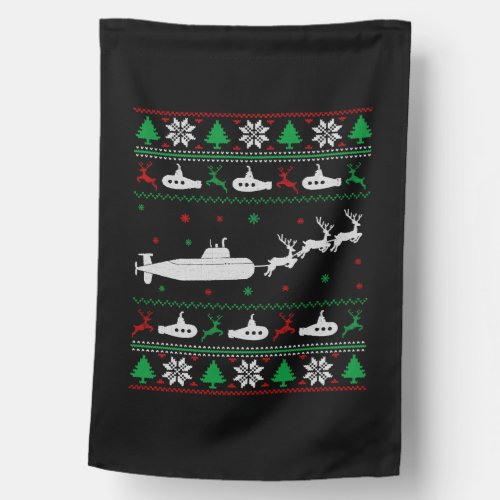 Navy Submarine Submariner Ugly Christmas Sweater House Flag
