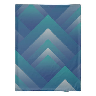 Navy teal gray duvet cover