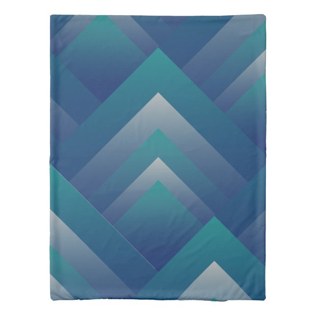 Navy teal gray duvet cover (Back)