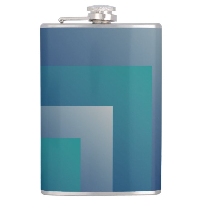 Navy teal gray flask (Front)