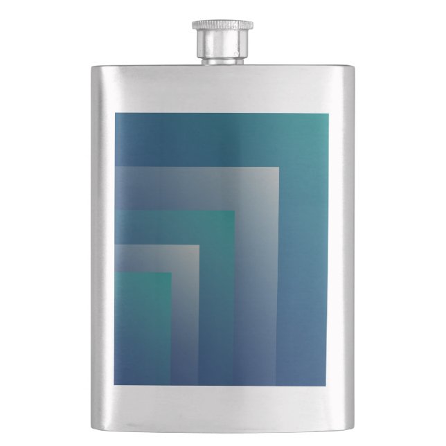 Navy teal gray flask (Front)
