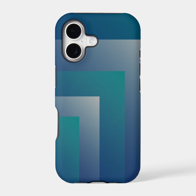 Navy teal gray iphone case (Back)