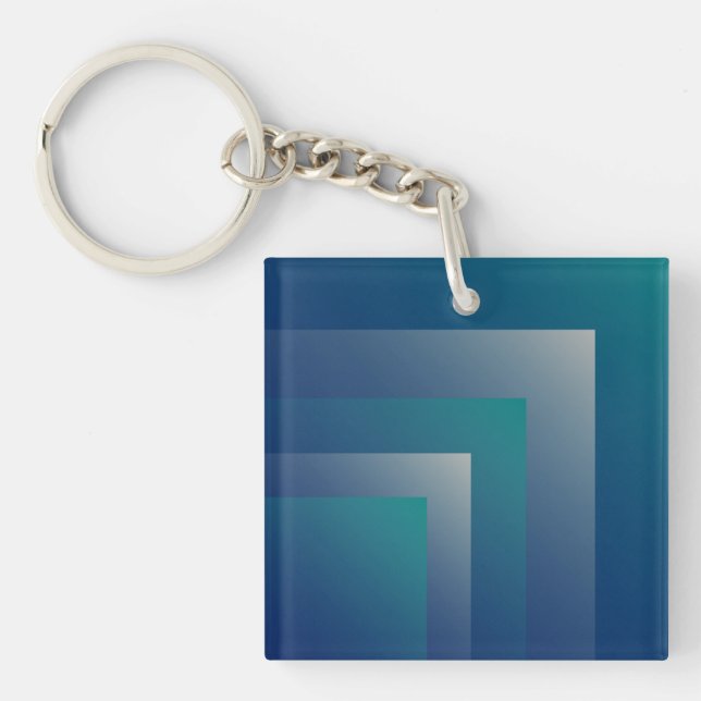 Navy teal gray keychain (Front)