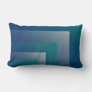 Navy teal gray lumbar pillow