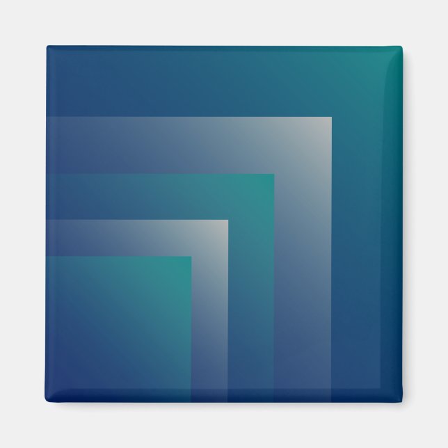 Navy teal gray magnet (Front)