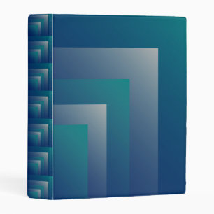 Navy teal gray mini binder