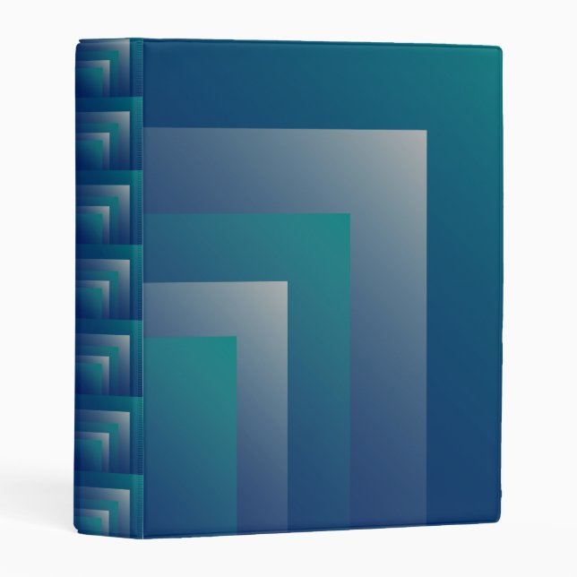 Navy teal gray mini binder (Front/Spine)
