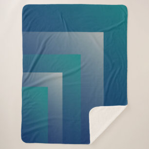 Navy teal gray sherpa blanket