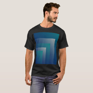 Navy teal gray T-Shirt
