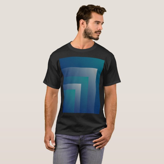 Navy teal gray T-Shirt (Front Full)
