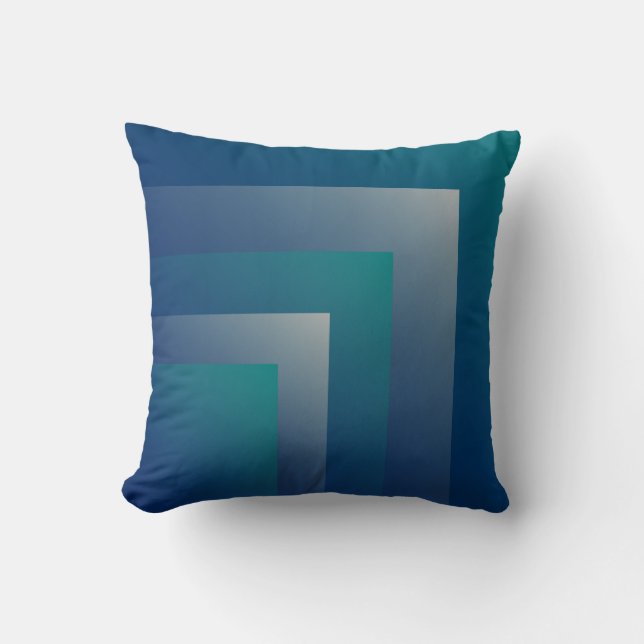 Navy teal gray throw pillow (Front)