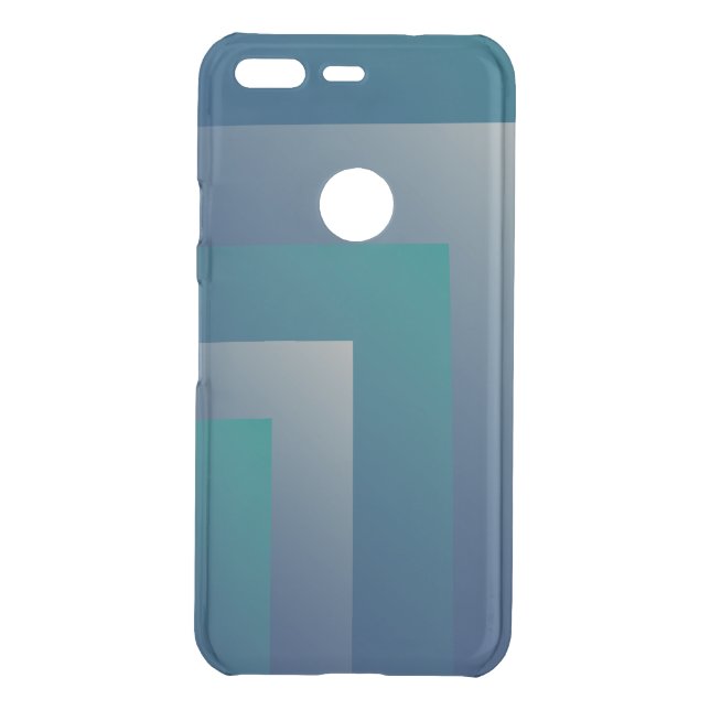 Navy teal gray uncommon google pixel case (Back)