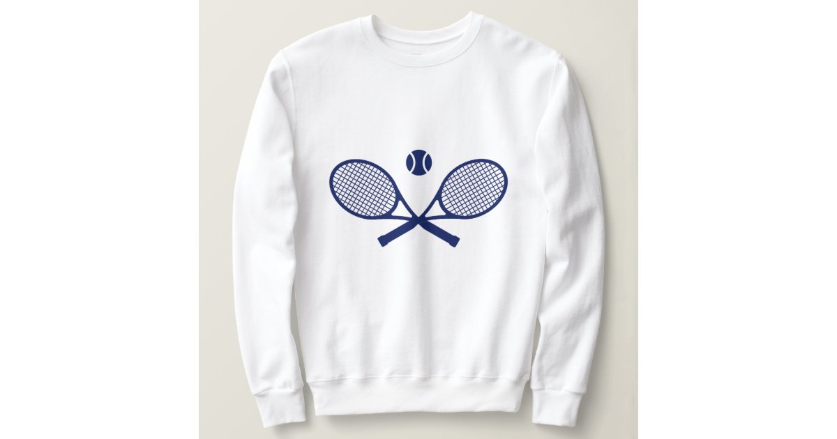 Navy Tennis Sweatshirt | Zazzle