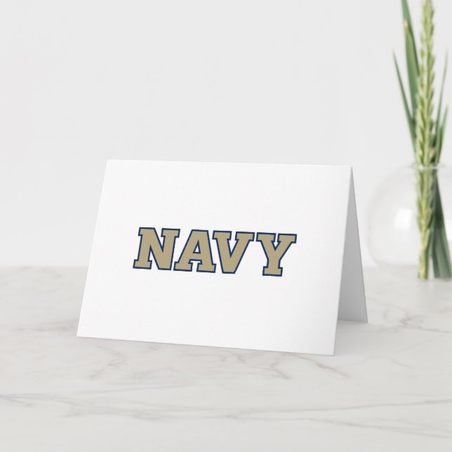 NAVY Text Logo | Congratulations Graduate Card (Front)