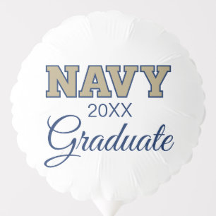 NAVY Text Logo Graduation Balloon