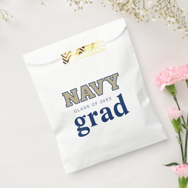 NAVY Text Logo | Graduation Favor Bag (Sealed)
