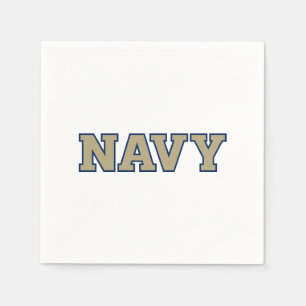 NAVY Text Logo Graduation Napkins