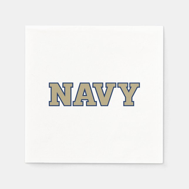 NAVY Text Logo | Graduation Napkins (Front)