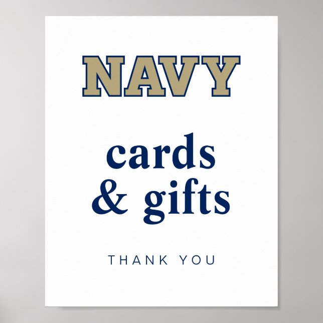 NAVY Text Logo | Graduation Poster (Front)