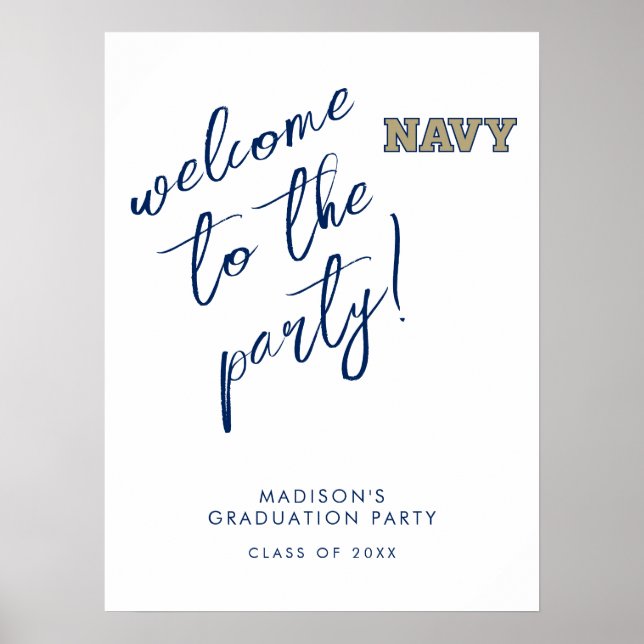 NAVY Text Logo | Graduation Poster (Front)