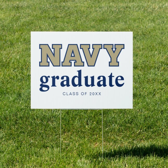 NAVY Text Logo | Graduation Sign (Insitu)