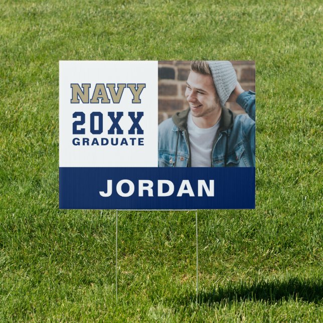 NAVY Text Logo | Graduation Sign (Insitu)
