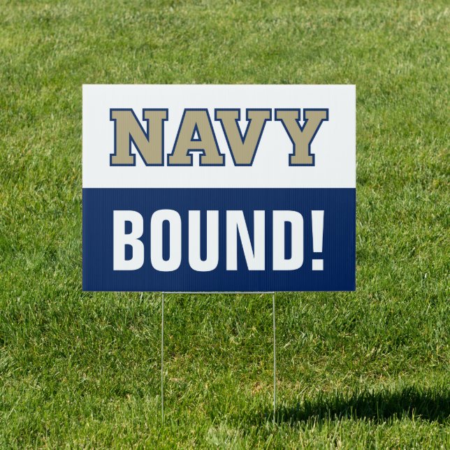 NAVY Text Logo | Graduation Sign (Insitu)