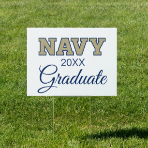 NAVY Text Logo Graduation Sign