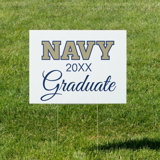 NAVY Text Logo | Graduation Sign (Insitu)